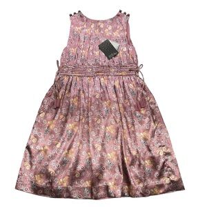 Velveteen Satin dress, 4, NWT